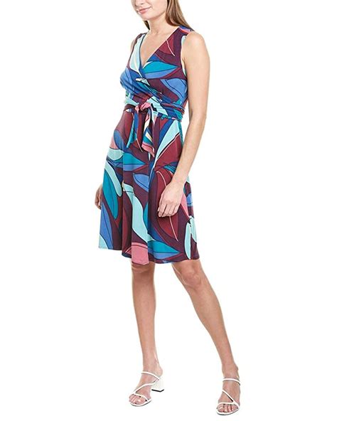 Buy Donna Morgan Womens Sleeveless Faux Wrap Matte Jersey Dress At