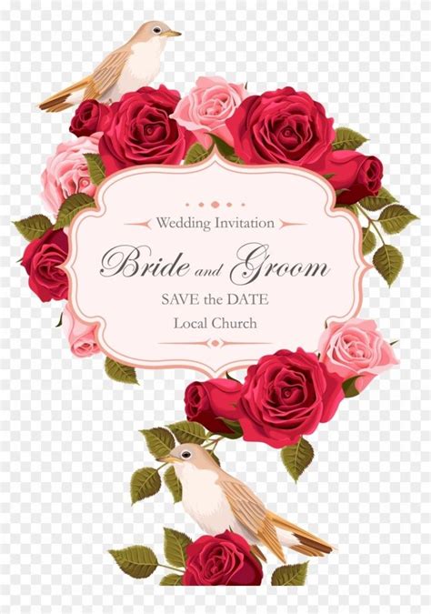 Red Rose Wedding Invitations Pink Wedding Invitations Rose Wedding