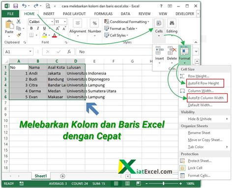 Cara Membuat Kolom Di Excel Ukuran Sama Tutorial Lengkap