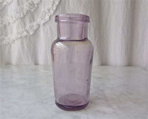 Vintage Purple Glass Bottle Circa 1910s Etsy Purple Glass Glass