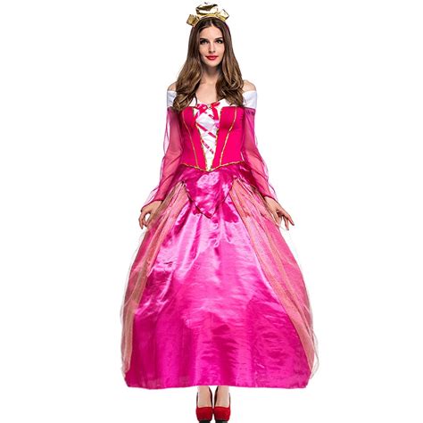 Peach Princess Costume Women Fantasia Adult Pink Princess Dress