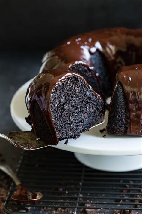 Moist Zucchini Dark Chocolate Bundt Cake Oh Sweet Basil
