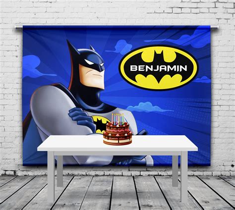 Batman Birthday Custom Backdrop Personalized Backdrop Custom Etsy