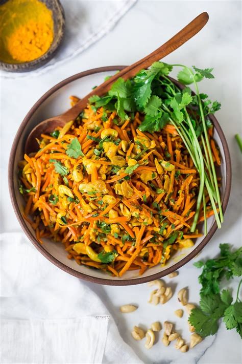 Carrot salad is a salad made with carrots. Bombay Carrot Salad with Cashews and Raisins | Recipe | Indian carrot recipes, Best vegan salads ...