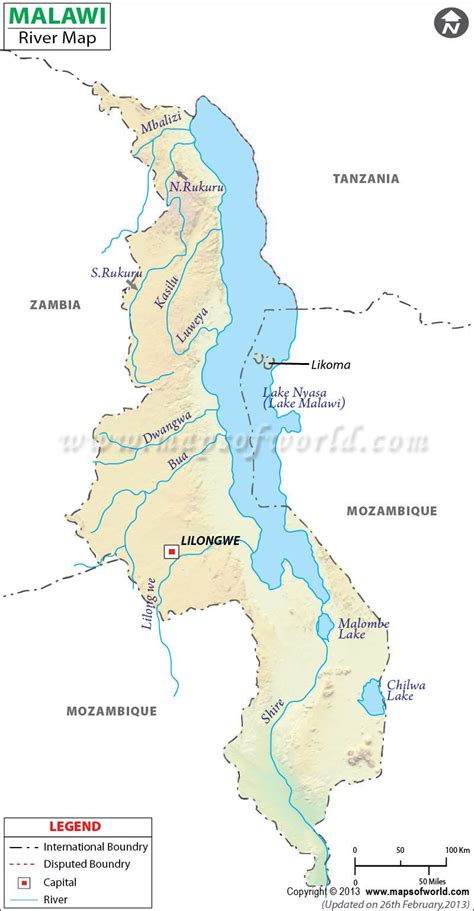 The largest lakes in africa worldatlas com. Malawi River Map | Map, Malawi, Africa map