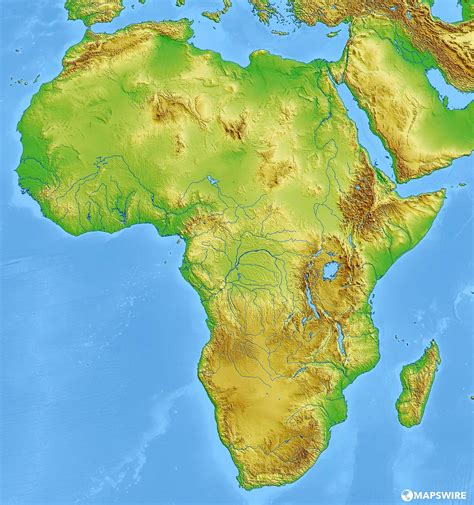 Mapa De Africa Mudo Fisico