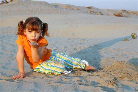 Little Girl Playing In Sand Stock Photo Image Of Play Cute 27065594