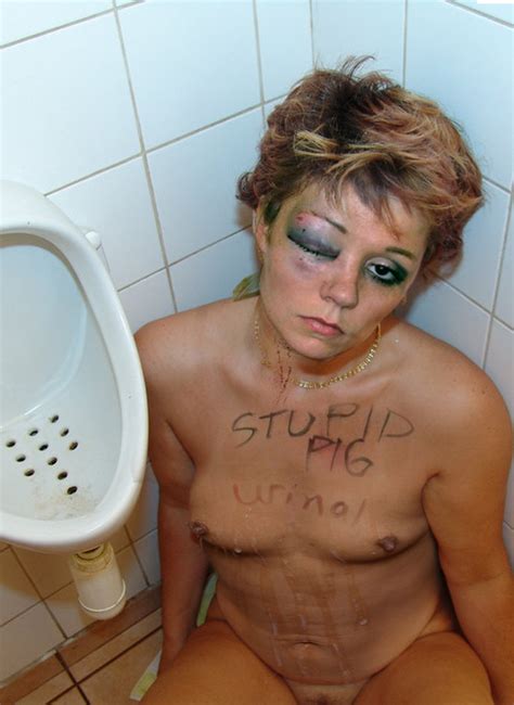 Beaten Urinal In Gallery Used And Abused Whores