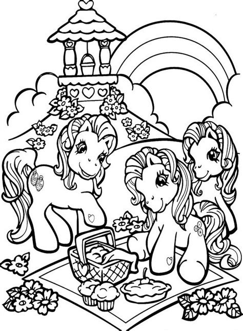 In the coloring page, you will see a color white and black but if you want, you can print it and make coloring as you like. Ponies from Ponyville coloring pages, free printable ...