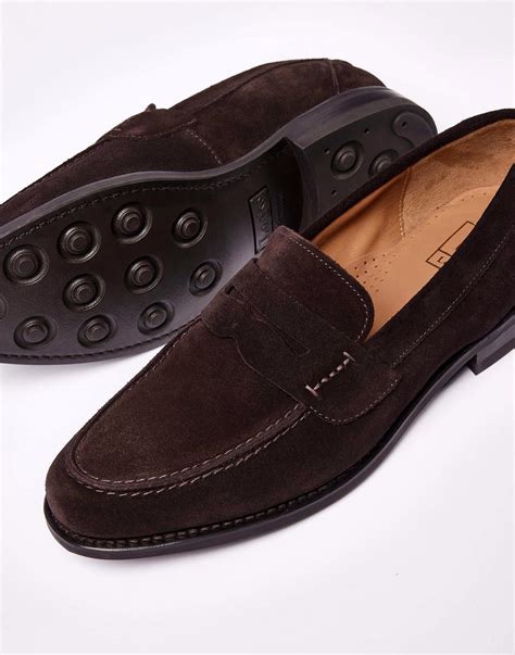Penny Loafers Dark Brown Suede