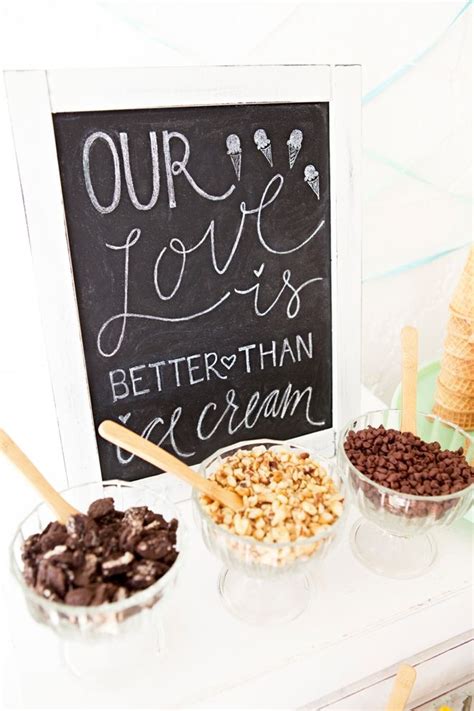 Diy Wedding Ice Cream Bar Idea Our Love Is Better Than Ice Cream