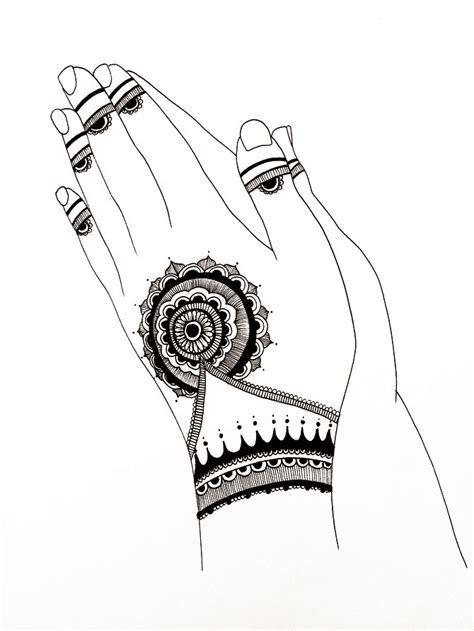 Henna Hand Drawing At Getdrawings Free Download