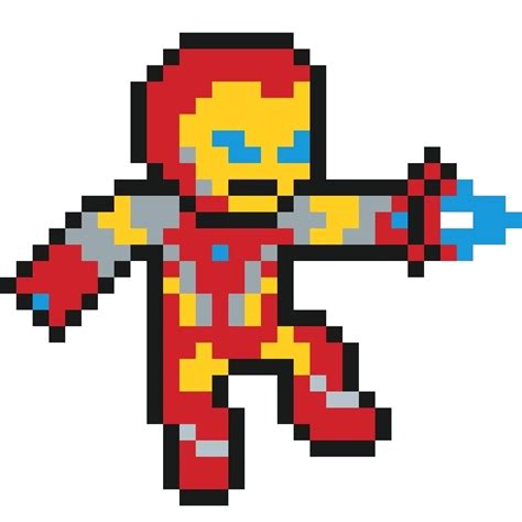 Iron Man Mk 85 Pixel Art Marvel Pearler Bead Patterns