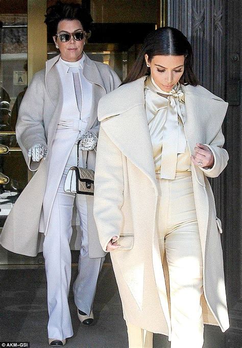 kim kardashian looks unimpressed as kris jenner wears matching outfit kim kardashian stylish