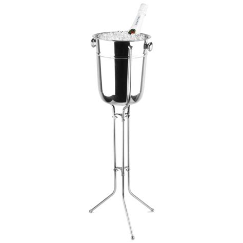 Stainless Steel Champagne Bucket With Folding Stand Champagne Bucket