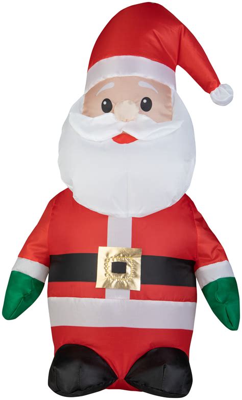 gemmy airdorable christmas airblown inflatable santa tall multicolor seasons inflatables
