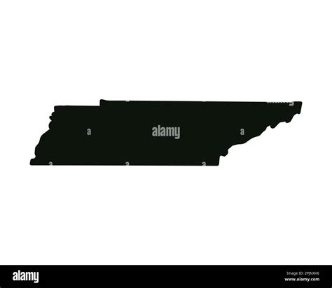 Tennessee State Map Us State Map Tennessee Silhouette Symbol Vector
