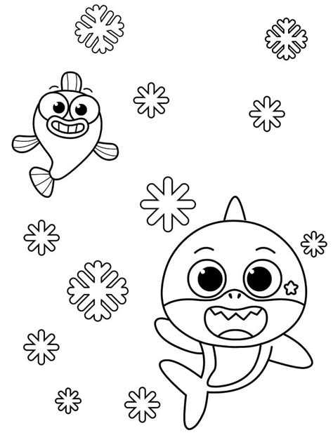 Baby Shark Christmas Coloring Page Coloring Page Blog Sexiz Pix
