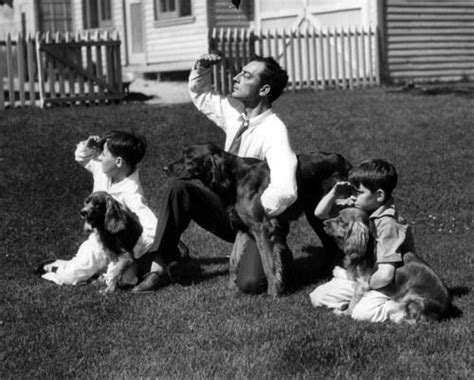 Buster Keaton With His Sons James And Robert Hollywood Golden Era