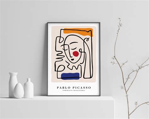 Picasso Line Art Minimalist Portrait Set 2 Modern Minimalist Etsy
