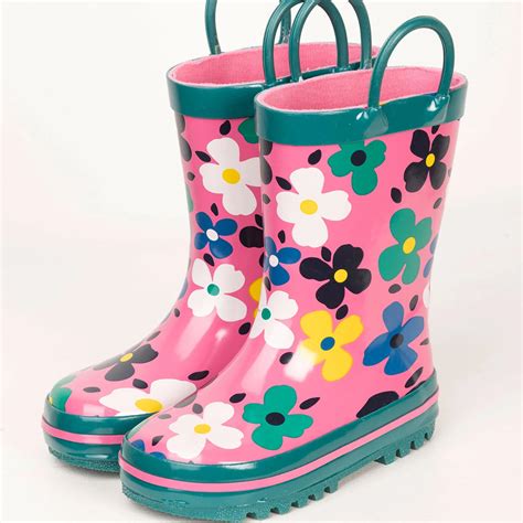 Childrens Patterned Wellies Rydale Kids Walking Wellington Boots
