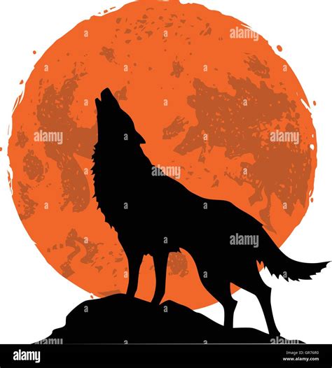 Wolf Howling At Moon Clipart