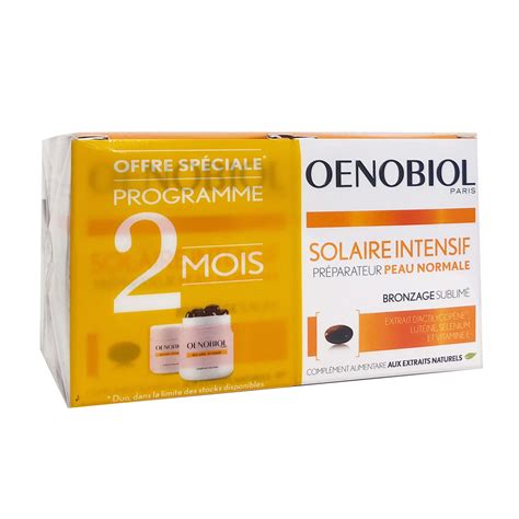 Oenobiol Solaire Intensif Préparateur Peau Normale Lot De 2 X 30