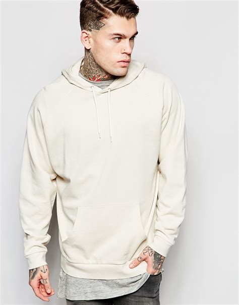 Asos Oversized Hoodie In Stone In Natural For Men Lyst