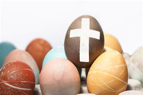 Cross On Easter Egg Stock Photo Image Of Spring Cross 30305628