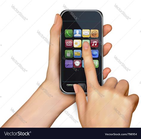Touchscreen Smart Phone Royalty Free Vector Image