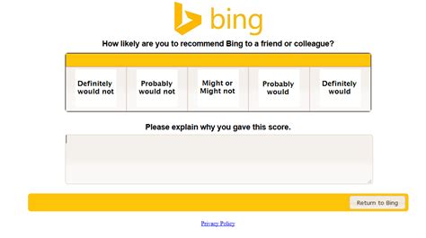Bing Asking Searchers If Theyd Recommend Bing To Friends