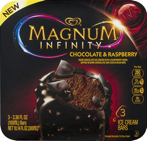Magnum Infinity Ice Cream Bars Chocolate And Raspberry 3 Ct Magnum