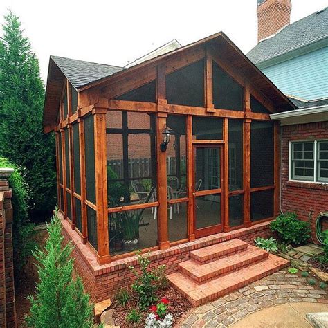 We had a small screened porch at our very first house when we were stationed at ft. Cedar Porch | Screened porch designs, Porch design, House ...