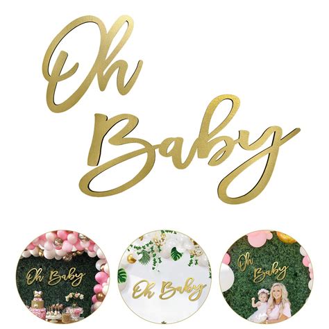 Buy Wooden Baby Shower Sign With Gold Painted Perfect Party Banner For