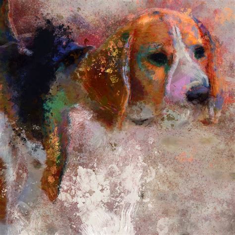 Beagle Painting Print Abstract Beagle Art Colourful Etsy