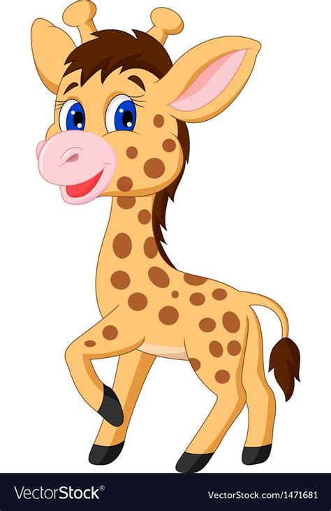 Cartoon Giraffe Face Drawings Giraffe Cartoon Baby Cute Vector Animals