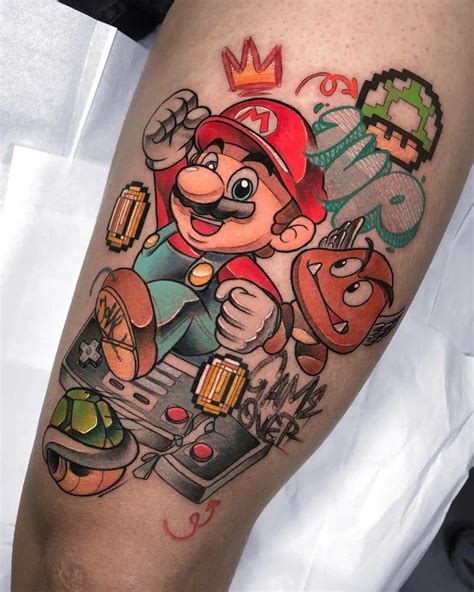 Pin By Yahampy On Tatuering Mario Tattoo Super Mario Tattoo Hand