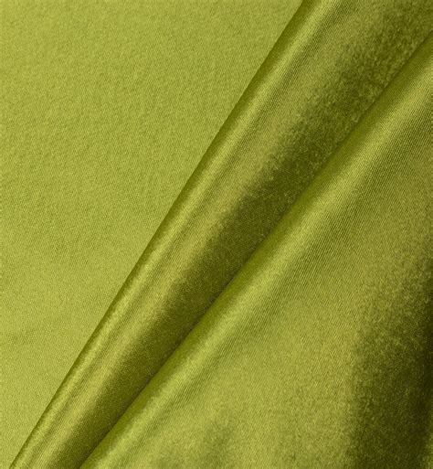 Plain Olive Silk Satin Fabric Zuraiq Textiles