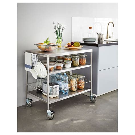 Ikea flytta stainless steel kitchen trolley. FLYTTA Carrello - inox - IKEA nel 2020 | Cucine piccole ...