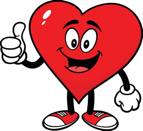 Heart Cartoon With Thumbs Up Illustrations Royalty Free