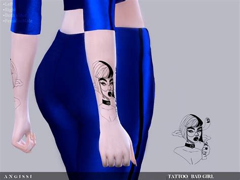 Tattoo Bad Girl By Angissi From Tsr • Sims 4 Downloads