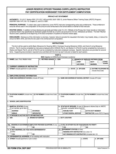 Dd Form 2754 Fill Out And Sign Online Dochub