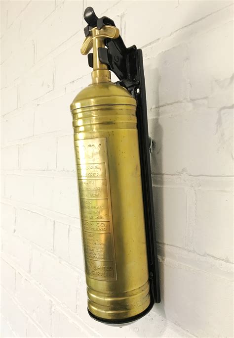 Vintage Brass Fire Boy Fire Extinguisher Exibit Collection