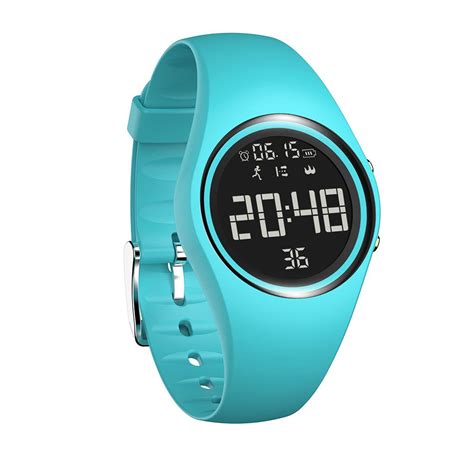 Sports Silicone Usb Charge Round Dial Unisex Pedometer Smart Digital