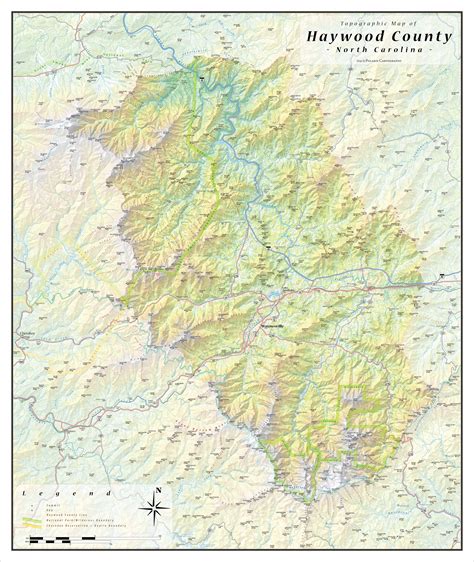Haywood County Topographical Map Haywood North Carolina • Mappery