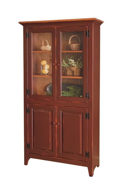 Buy products such as sauder storage cabinet, multiple finishes at walmart and save. Amish Pine Four Door Pantry in 2019 | Glass cabinet doors ...