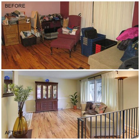 Occupied Home Staging Before And After Butterfield Mn Funeral Home