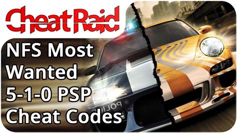 Need For Speed Most Wanted 5 1 0 Cheat Codes Psp Youtube