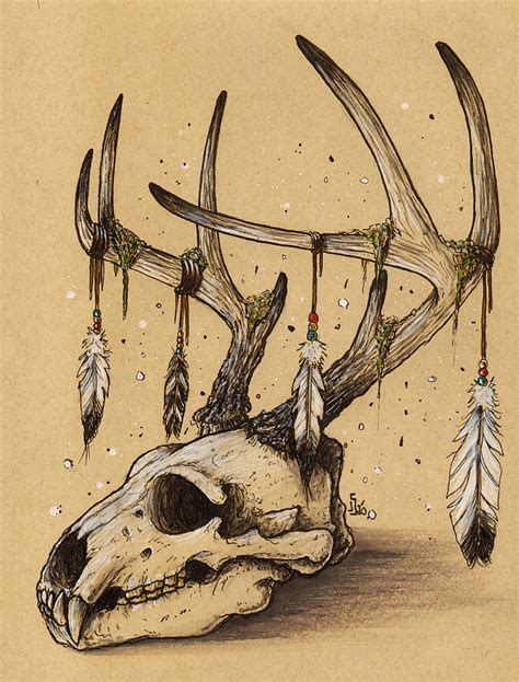 Wendigo Skull Mixed Media By Jamie Snell