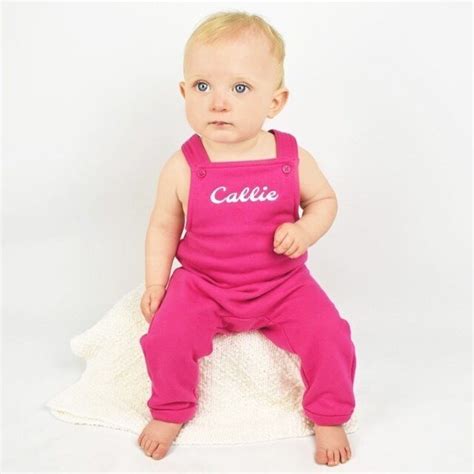 Personalised Pink Baby Girl Dungaree Heavensent Baby Ts